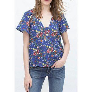 Zara Basics Cut Out Back Cap Sleeve Blouse S